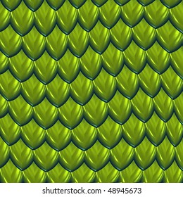 a large image of green shiny dragon scales or hide