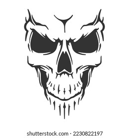 Large Image Of A Skull For Printing On A T-shirt