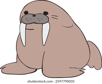 Large and impressive, the round walrus.