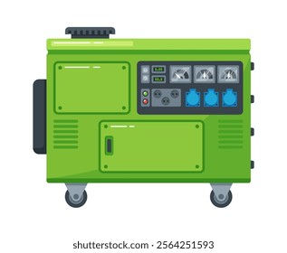 Large industrial power generator vector illustration