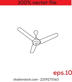 A Large Interior Fan on a Blue Coffered Ceiling