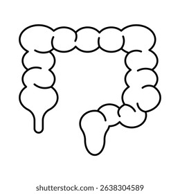large interstine Human Anatomy Line Icons Editable Stroke