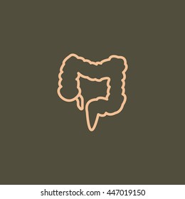 Large intestine icon, 