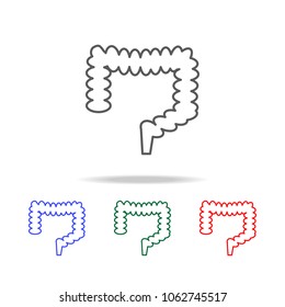 Large intestine  icon. Elements of human body part multi colored icons. Premium quality graphic design icon. Simple icon for websites, web design, mobile app, info graphics on white background