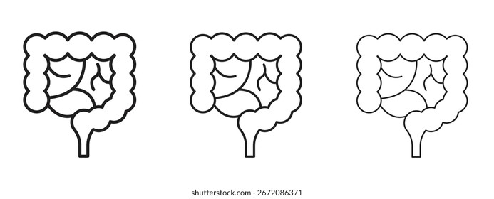 Large intestine icon. Simple element illustration. Can be used for web and mobile.