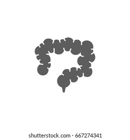 Large intestine icon in trendy flat style isolated on white background. Symbol for your web site design, logo, app, UI. Vector illustration, EPS