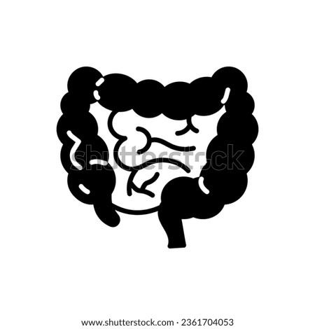 Large Intestine icon in vector. Illustration
