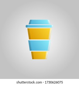 A large invigorating refreshing morning mug of delicious energetic strong coffee on a white background