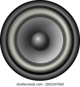 Large Isolated Speaker Cone Vector  Icon Artwork