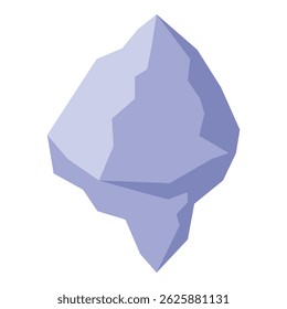 Large, jagged iceberg floating on a body of water, representing the effects of climate change