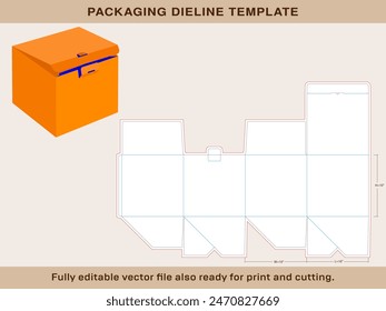 Large Jar Candle Box 10x10x10 inch Dieline Template