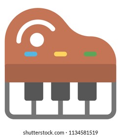 
A large keyboard musical instrument with wooden case 
