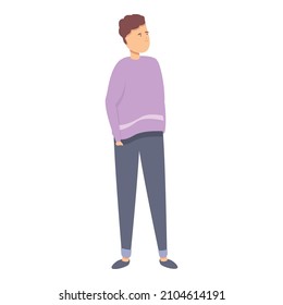 Large kid fashion icon cartoon vector. Happy child. Shop clothes