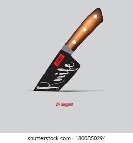 Cuchillo de cocina grande con cuchilla ancha