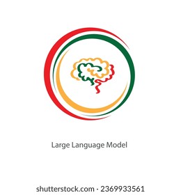 Large language model icon on white background