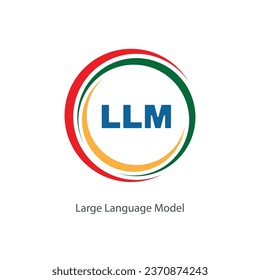 Large language model icon on white background