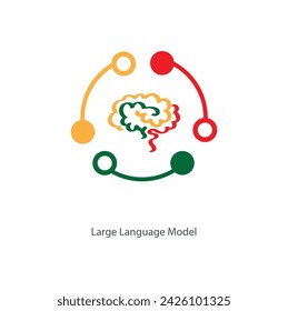 Large language model icon on white background