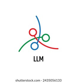 Large language model icon on white background