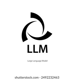 Large language model icon on white background