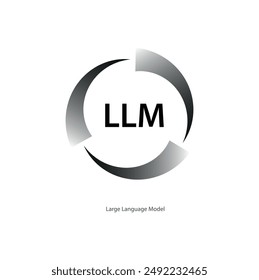 Large language model icon on white background
