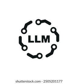 Large language model icon on white background