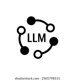 Large language model icon on white background