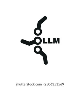 Large language model icon on white background