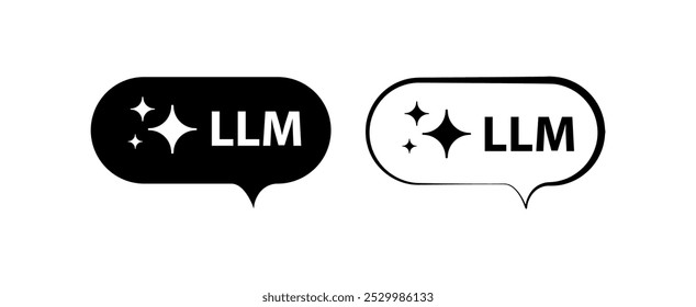 Large language model icon on white background