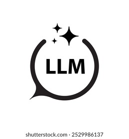 Large language model icon on white background