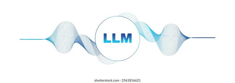 Large language model icon on white background
