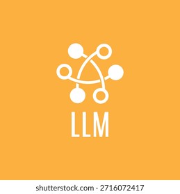 Large language model icon on white background