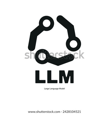 Large language model icon on white background