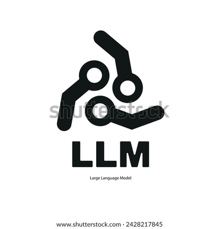 Large language model icon on white background