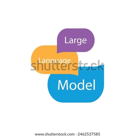 Large language model icon on white background