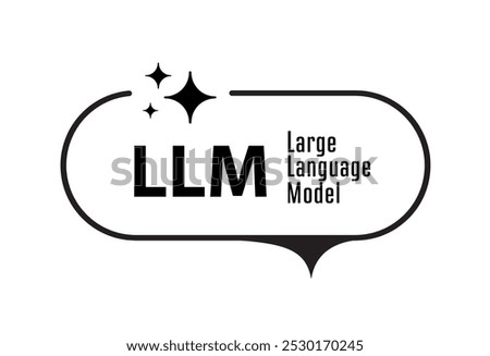 Large language model icon on white background