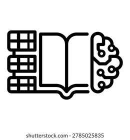Large Language Model LLM Server Book Icon for AI Development