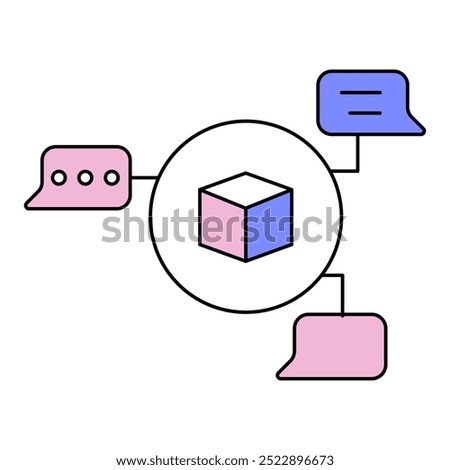 Large Language Model Prompting Icon. Representing AI Language Models. Prompt Engineering. Model Interaction. NLP Processing. Vector Editable icon.