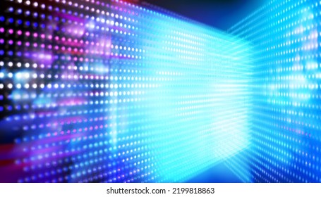 Large led projection screens. Light show on the stage. Colorful abstract background. Graphic elements for the design. Vector illustration.