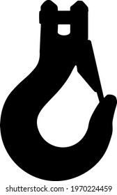 Large lifting hook. Vector image. 
