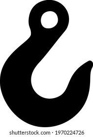 Large lifting hook. Vector image. 