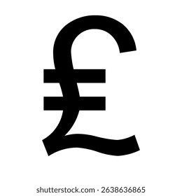 A large lira symbol in the center. Isolated black symbol