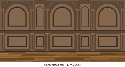 Large Living Room Background In Sarin Wood Style