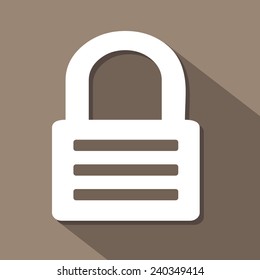 Large Lock Icon great for any use, Vector EPS10.