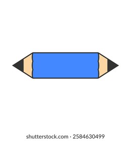 A large long wide wooden pencil sharpened on both sides.