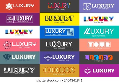 Gran Lujo. Logo de lujo. Elegante diseño vectorial de logo. Diseño de logotipo de ilustración plana vectorial. Plantilla de diseño creativo.