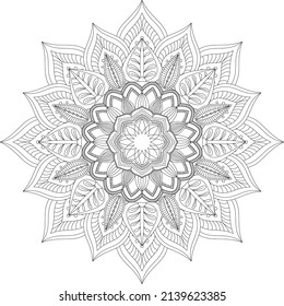 Eine große Mandala-Farbseite
