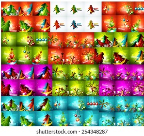 Large mega collection of Christmas and winter design elements