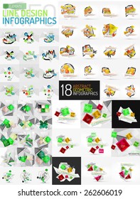 Gran mega conjunto de plantillas infográficas