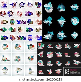 Large mega set of infographic templates