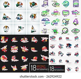 Large mega set of infographic templates